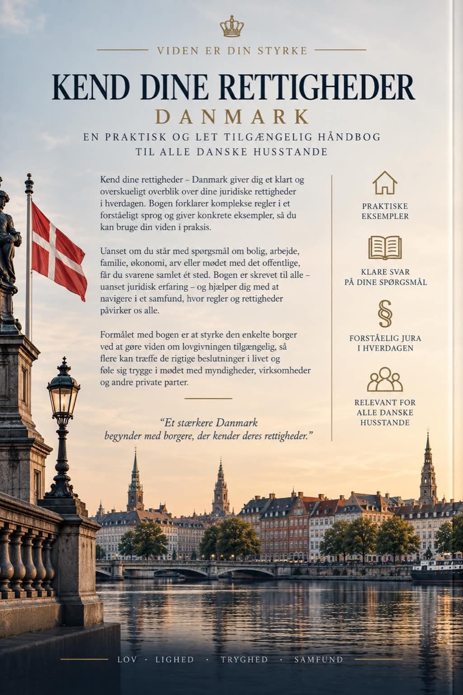 Bagsiden af bogen Kend dine rettigheder – Danmark